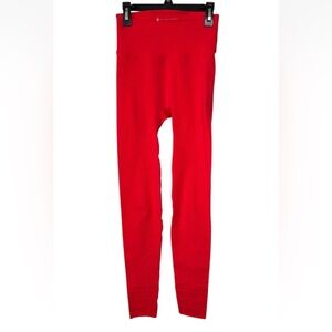 Free People Movement Ecology Leggings Small S Red Cut Out Laser Cut Ankle